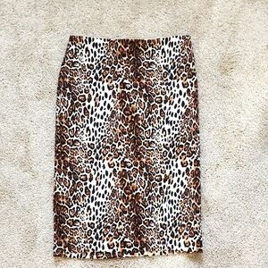 WHBM Leopard Print Pencil Skirt